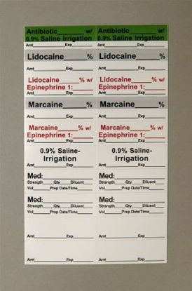 Picture of Drug Label Anesthesia Label Lidocaine WhiteML5851