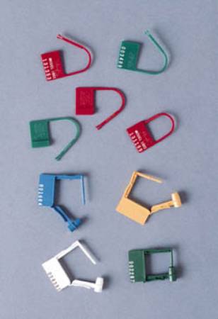 Picture of Padlock Seal RD Plastics Numbered Blue MetalR51