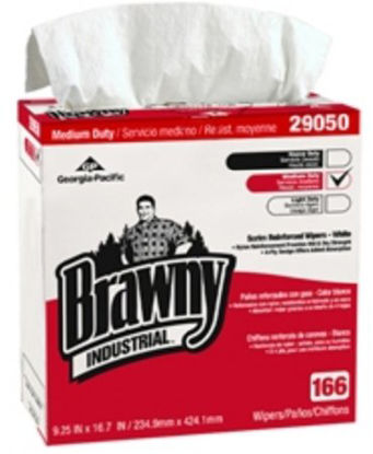 Picture of Task Wipe Brawny Industrial® Light Duty White NonSterile 4 Ply Tissue 9-1/4 X 16-7/10 Inch Disposable29050/03