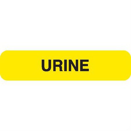 Picture of Pre-Printed Label Laboratory Use Yellow Paper URINE Black Lab / Specimen 37-100 X 11-31/50 Inch0362