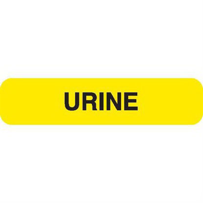 Picture of Pre-Printed Label Laboratory Use Yellow Paper URINE Black Lab / Specimen 37-100 X 11-31/50 Inch0362