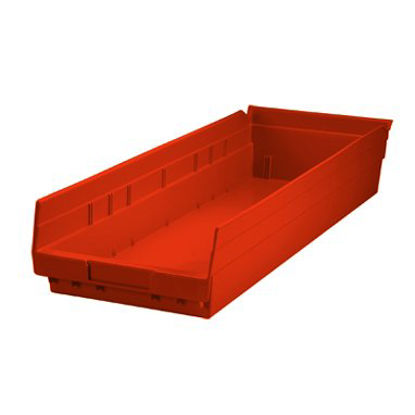 Picture of Shelf Bin Health Care Logistics® Red Industrial Grade Polymers 4 X 8-3/8 X 23-5/8 Inch1459R