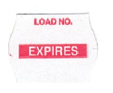 Picture of Pre-Printed Label Barkley® Multipurpose Label White Expires Load No. RedNB037