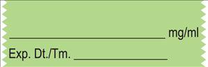 Picture of Pre-Printed / Write On Label Communication Fill In Green Paper Blank Mg/ml Black Syringe Label 1-1/2 X 1/2 InchULTA230