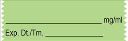 Picture of Pre-Printed / Write On Label Communication Fill In Green Paper Blank Mg/ml Black Syringe Label 1-1/2 X 1/2 InchULTA230