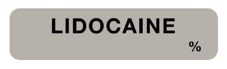 Picture of Drug Label UAL™ Anesthesia Label Lidocaine % Gray 5/16 X 1-1/4 InchULAM075