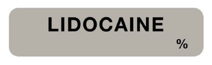 Picture of Drug Label UAL™ Anesthesia Label Lidocaine % Gray 5/16 X 1-1/4 InchULAM075