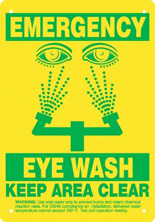 Picture of Wall Sign First Aid Sign Benco Dental™ Emergency Eye Wash815-99502223