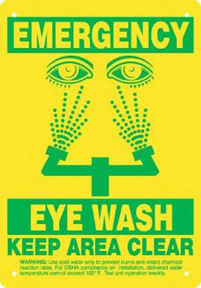 Picture of Wall Sign First Aid Sign Benco Dental™ Emergency Eye Wash815-99502223