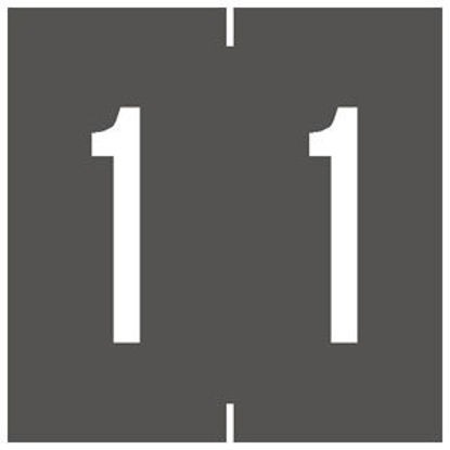 Picture of Pre-Printed Label Chart Tab Gray 1 | 1 White Numeric 1-7/8 Inch94901