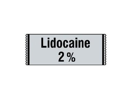 Picture of Drug Label Shamrock Anesthesia Label Lidocaine / 2% Gray 1/2 X 1 InchSA-3004