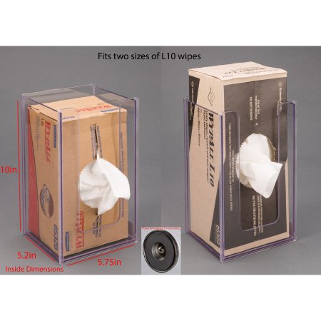 Picture of Wipe Holder Clear PETG Manual Wypall Wipes Magnet MountWYPL10-M