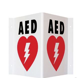 Picture of Wall Sign First Aid Sign Accuform® AED w/SymbolTSP