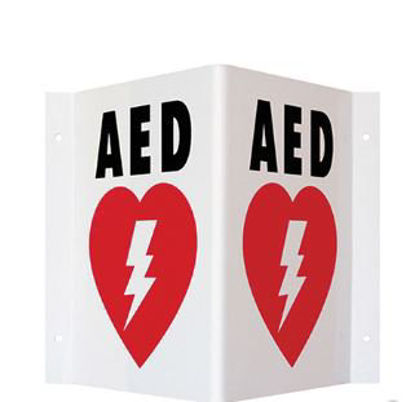 Picture of Wall Sign First Aid Sign Accuform® AED w/SymbolTSP