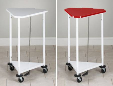 Picture of Hamper Stand Clinton™ Rolling Triangular Opening Foot Pedal Tilt-Top LidH-43