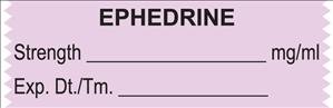 Picture of Drug Label UAL™ Anesthesia Label Tape Ephedrine Strength_mg/mL Exp Dt Tm Violet 1/2 X 1-1/2 InchULTJ151