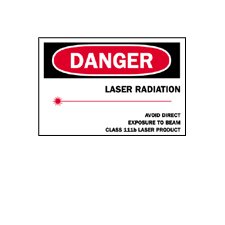 Picture of Door Sign Caution Danger: Laser Radiation Avoid Direct Exposure To Beam Class 111B Laser Product, With Pictogram19807285