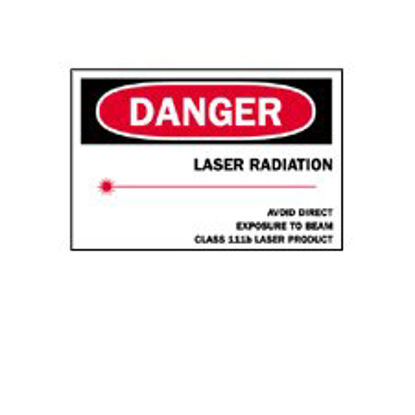 Picture of Door Sign Caution Danger: Laser Radiation Avoid Direct Exposure To Beam Class 111B Laser Product, With Pictogram19807285