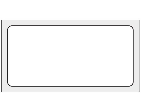 Picture of Blank Label Shamrock Printer Label White Thermal 1 X 2 InchTHERM-513R