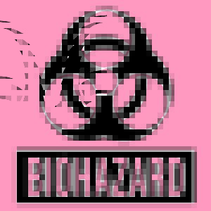 Picture of Pre-Printed Label Timemed Warning Label Fluorescent Red Paper Biohazard / Symbol Black Biohazard 1 X 1 InchBH-11