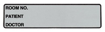 Picture of Pre-Printed Label Wide-Trak™  Chart Tab Gray Paper Room No_Paitent_Doctor_ Black Patient Information 1-1/2 X 4 Inch1655-18