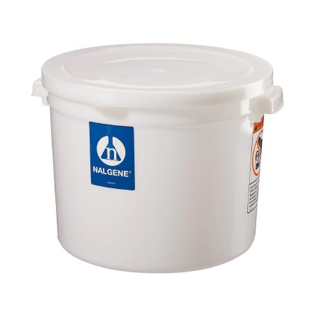 Picture of Storage Container Nalgene™ 12 Inch Outer Diameter X 9 Inch Height White HDPE 15 Liter Capacity7142-0015