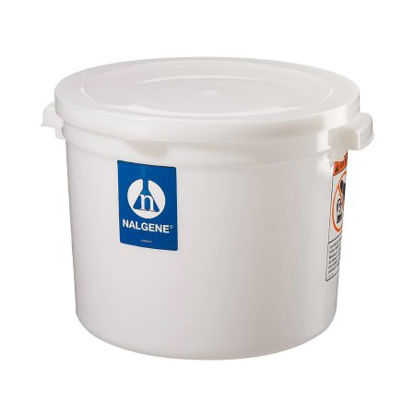 Picture of Storage Container Nalgene™ 12 Inch Outer Diameter X 9 Inch Height White HDPE 15 Liter Capacity7142-0015