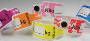 Picture of Identification Wristband KangaBand® Write On Band Permanent Snap Kilo (kg)KG470SWH-11-PDJ