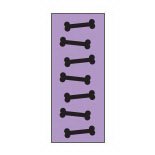 Picture of Pre-Printed Label Key Surgical® Multipurpose Label Black / Purple Tape Bones Patterned 1/4 InchT-702-1509