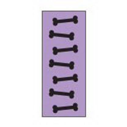 Picture of Pre-Printed Label Key Surgical® Multipurpose Label Black / Purple Tape Bones Patterned 1/4 InchT-702-1509