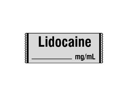 Picture of Drug Label Shamrock Anesthesia Label LIDOCAINE / _____ mg / mL Gray 1/2 X 1 InchSA-300