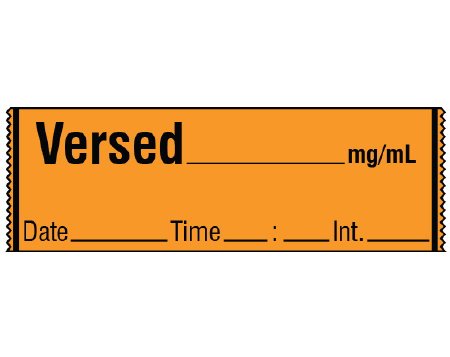 Picture of Pre-Printed / Write On Label Shamrock Anesthesia Label OrangeSA-213-DTI