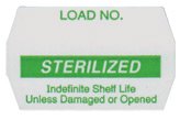 Picture of Pre-Printed Label Barkley® Advisory Label White Sterilized Green Sterilization LabelURL-012-G