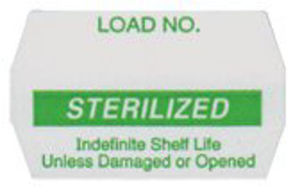 Picture of Pre-Printed Label Barkley® Advisory Label White Sterilized Green Sterilization LabelURL-012-G