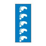 Picture of Pre-Printed Tape Key Surgical® Warning Label Blue Footprints White Patterned 8-1/2 X 11 InchT-713-02