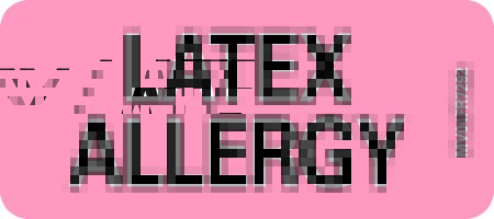 Picture of Pre-Printed Label MedVision® Allergy Alert Red Latex Allergy Black Alert Label 1 X 2-1/4 InchMV04FR7292