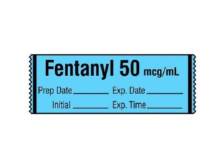 Picture of Drug Label Shamrock Anesthesia Label FENTANYL 50 mcg / mL / Prep Date _____ Exp. Date _____ / Initial _____ Exp. Time _____ Blue 1/2 X 1 InchSA-2420-EXP