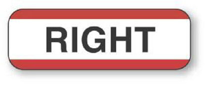 Picture of Pre-Printed Label UAL™ Instructional Label White Fluorescent Paper Right Black Alert Label 1-1/2 X 1/2 InchULXX539