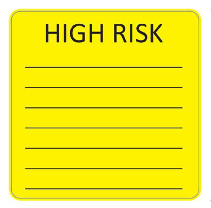 Picture of Pre-Printed Label Identi-Hide™ Communication Fill In Yellow Paper IDENTI-HIDE™ Black Confidential 2-1/2 X 2-1/2 InchUL343430V
