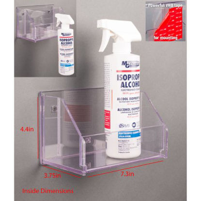 Picture of Spray Bottle Holder Clear PETG Manual 1 Spray Bottle VHB Tape MountSPRAYBTL-T