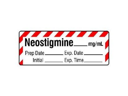 Picture of Drug Label Shamrock Anesthesia Label Neostigmine_mg/mL Red / White 1/2 X 1 InchSA-231-EXP-PRE