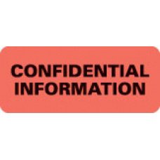 Picture of Pre-Printed Label Communication Fill In Red Paper CONFIDENTIAL INFORMATION Black Confidential 15/16 X 2-1/4 Inch50704