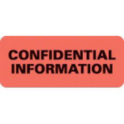 Picture of Pre-Printed Label Communication Fill In Red Paper CONFIDENTIAL INFORMATION Black Confidential 15/16 X 2-1/4 Inch50704