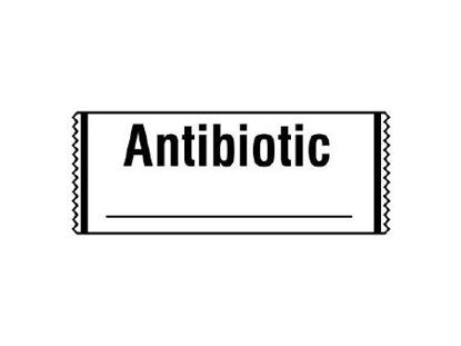 Picture of Drug Label Shamrock Anesthesia Label ANTIBIOTIC / _____ White 1/2 X 1 InchSA-329