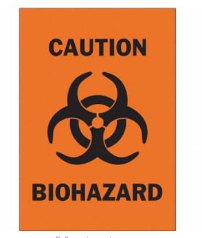 Picture of Wall Sign Caution Brady™ Caution Biohazard with Symbol447X02