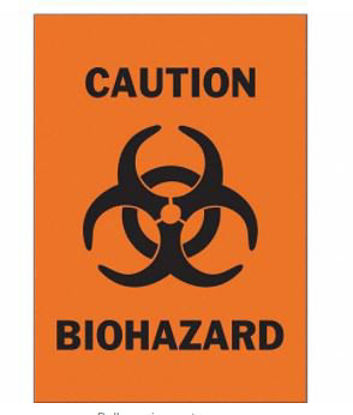 Picture of Wall Sign Caution Brady™ Caution Biohazard with Symbol447X02