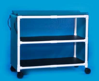 Picture of Linen Cart Standard Line 2 Shelves PVC 3 Inch Twin CastersVL LC242