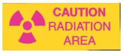Picture of Door / Wall Sign Caution Caution: Radiation Area90033