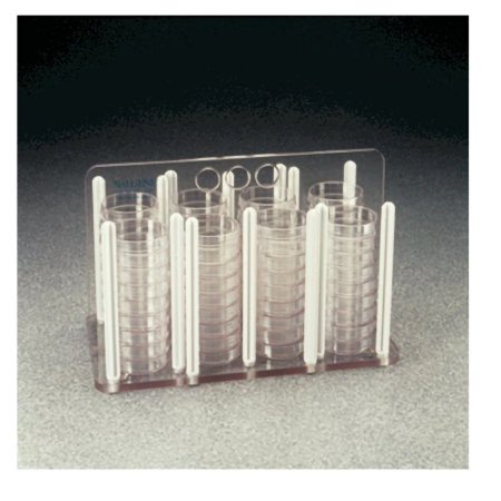 Picture of Petri Dish Rack Nalgene™ 8 X 9-1/4 X 13-1/2 Inch, Clear For 100 mm Petri Dishes5920-0060