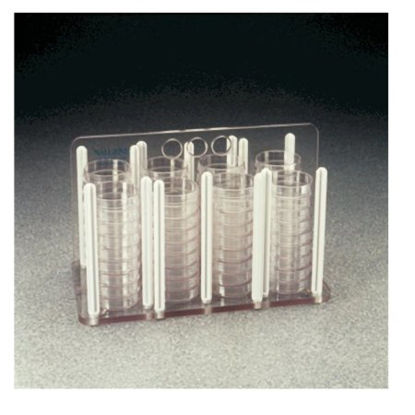 Picture of Petri Dish Rack Nalgene™ 8 X 9-1/4 X 13-1/2 Inch, Clear For 100 mm Petri Dishes5920-0060
